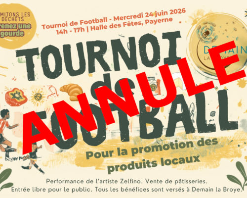 Tournoi de football – ANNULE